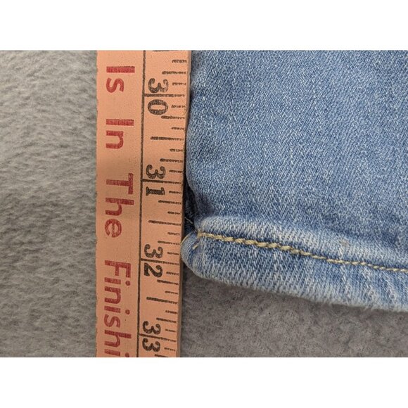 Levis 726 Flare Jeans Womens 34 34x32 Light Wash Distressed High Rise Stretch - Picture 8 of 16